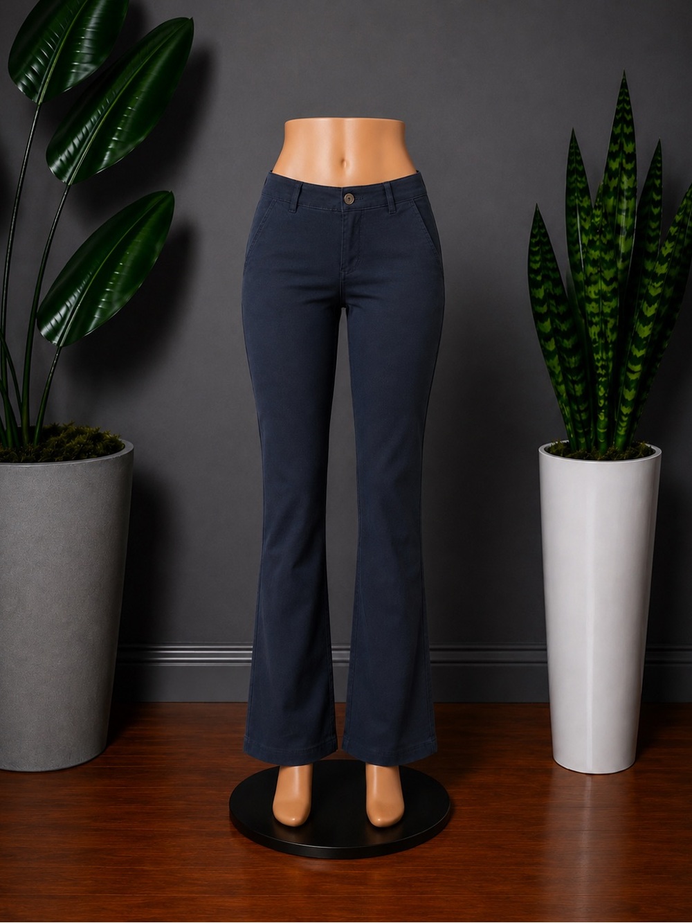 Two Pair Women's Navy Flare Pants